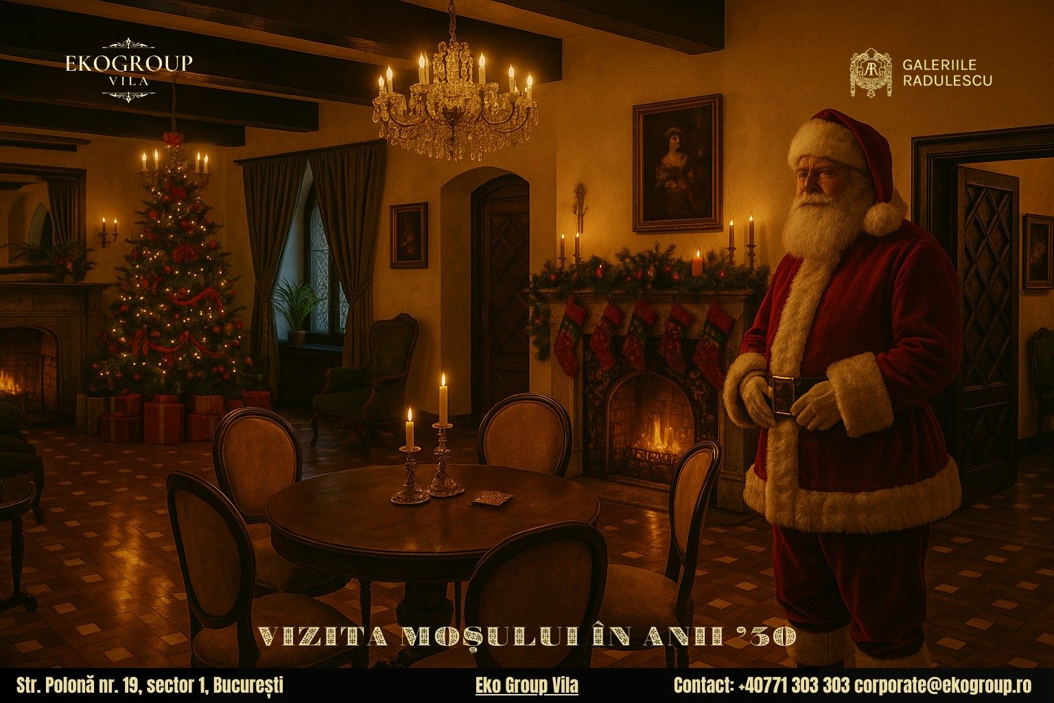 Moș Crăciun și farmecul Crăciunului anilor ’30 la Eko Group Vila